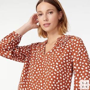 NWT J CREW Spotted Dotted Blouse